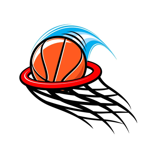 Κομψό Μπάσκετ Μέσω Του Λογότυπου Στεφάνης — Διανυσματικό Αρχείο