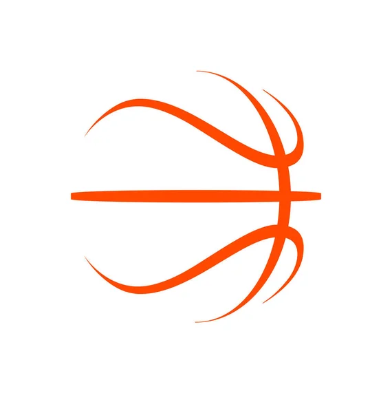 Basket Ball Abstrait Ligne Simple Dessin — Image vectorielle