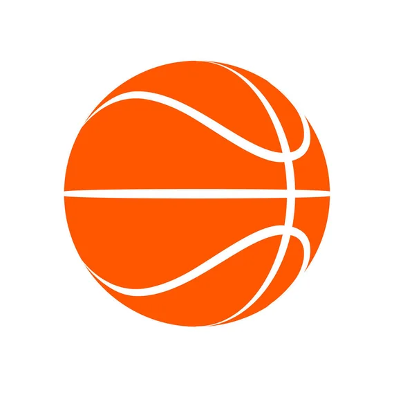 Silhouette Simple Balle Panier Orange — Image vectorielle