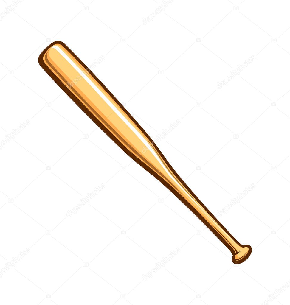 Simple classic baseball black and white lineart