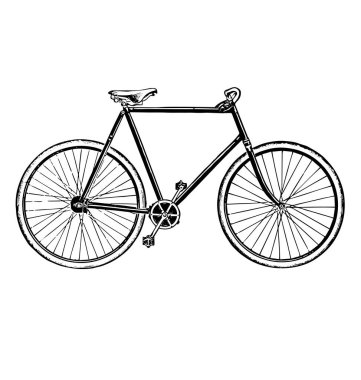 Antika bisiklet mürekkebi oymacılığı