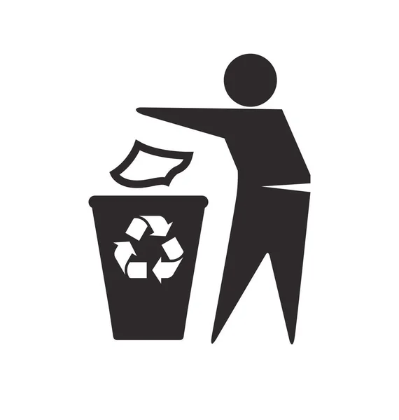 Ανακυκλώστε Χαρτί Δοχείο Σύμβολο — Διανυσματικό Αρχείο