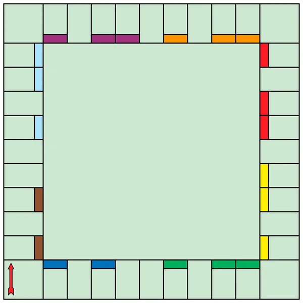 Gra Planszowa Pusty Szablon Styl — Wektor stockowy