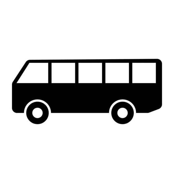 Vista Lateral Del Icono Autobús Simple — Archivo Imágenes Vectoriales