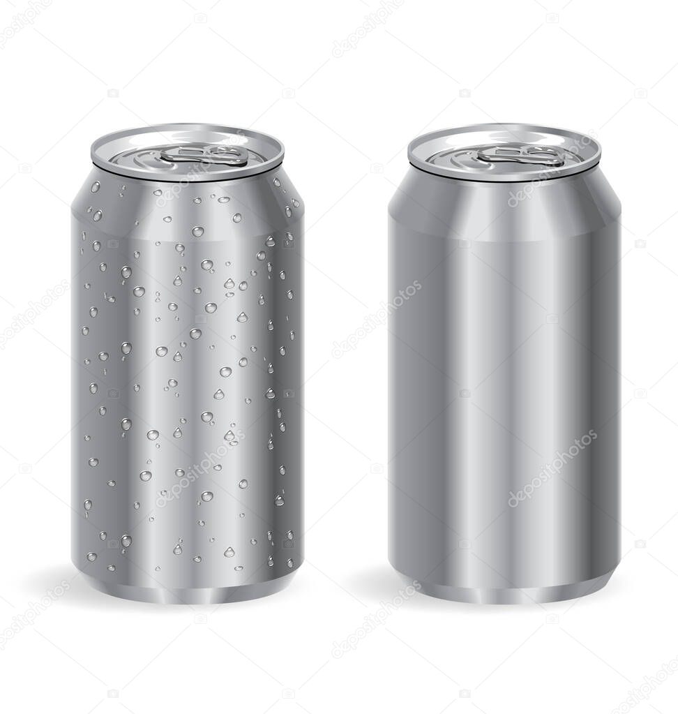 silver aluminum drink soda cans 