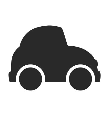 Basit, şirin bir araba silueti.