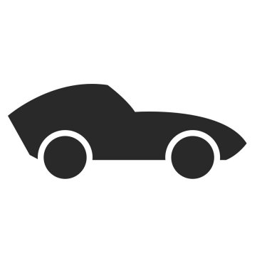 Basit bir spor araba silueti.