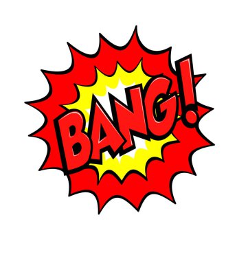 Klasik çizgi film çizgi roman patlama patlaması