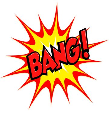 Klasik çizgi film çizgi roman patlama patlaması