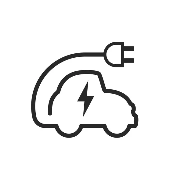 Простой Логотип Электрического Заряда Автомобиля — стоковый вектор