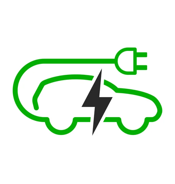 Eenvoudige Elektrische Auto Oplaadpunt Logo — Stockvector