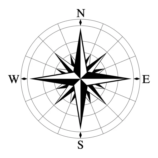Klasický Námořní Kompas Vítr Růže — Stockový vektor