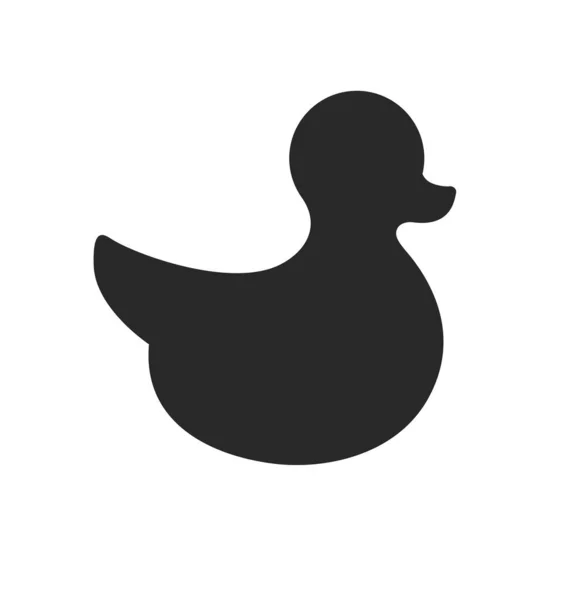 Einfache Cartoon Ente Silhouette Form — Stockvektor