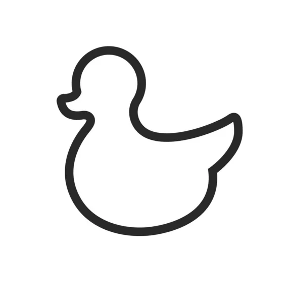 Simple Cartoon Duck Outline — Stock Vector