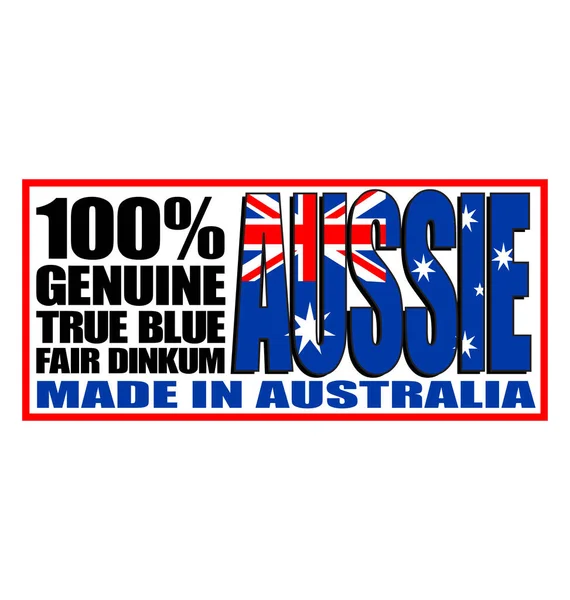 Avusturalya Logosu Çıkartmasıyla Yapıldı — Stok Vektör