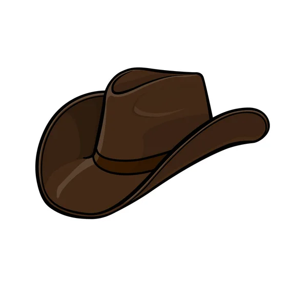 Cowboy Stetson Hat Brown — Stock Vector