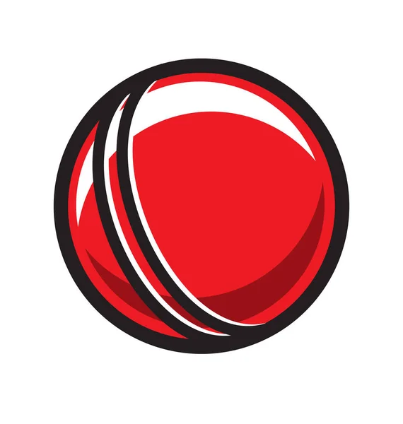Ballon Cricket Dessin Animé Stylisé — Image vectorielle