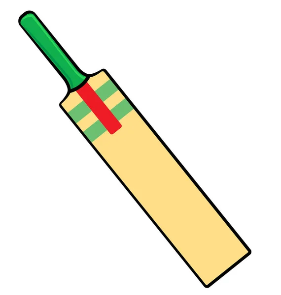 Bastão Críquete Desenho Animado Simples — Vetor de Stock