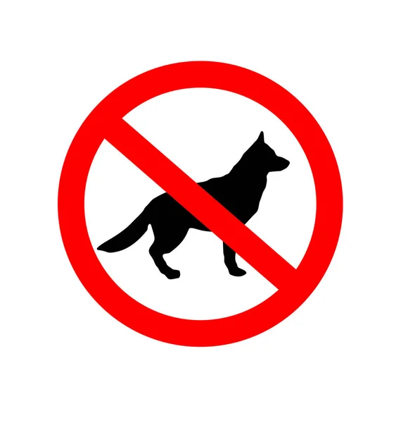 Klasyczny Nie Psy Dozwolone Znak — Wektor stockowy