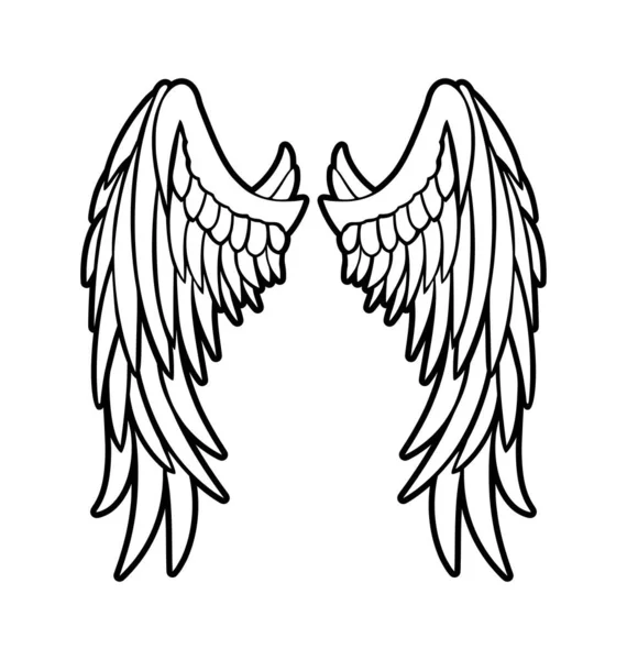 Klasik güzel melek kanatları.