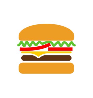 Basit bir klasik hamburger simgesi