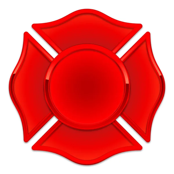 Blanco Fuego Departamento Logo Base Rojo Con Borde Rojo — Vector de stock