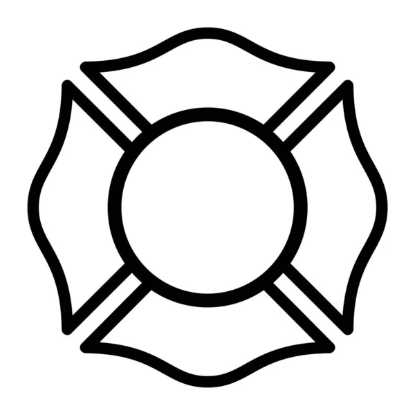 Base Logotipo Departamento Resgate Incêndio Branco —  Vetores de Stock