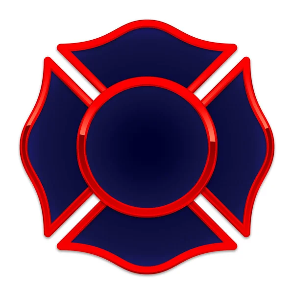 Fogo Resgate Logotipo Base Azul Escuro Com Guarnição Vermelha —  Vetores de Stock