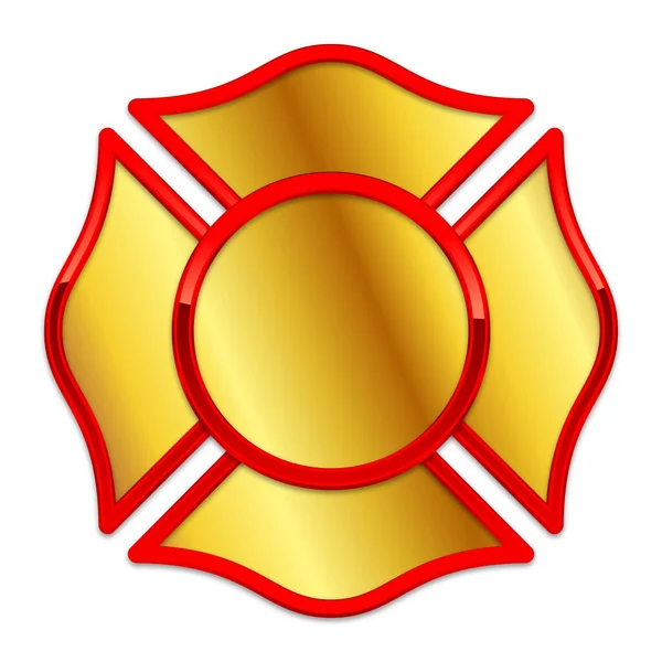 Blank Fire Department Logo Base Gold Red — Stock Vector