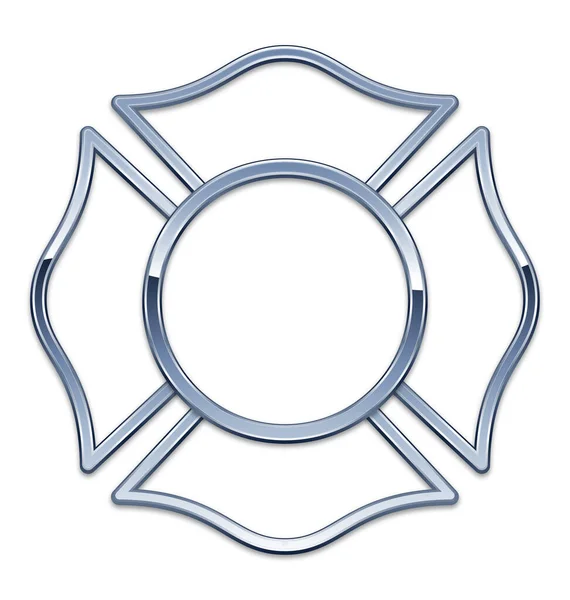 Blank Fire Department Logo Base Chrome Trim — Stock Vector