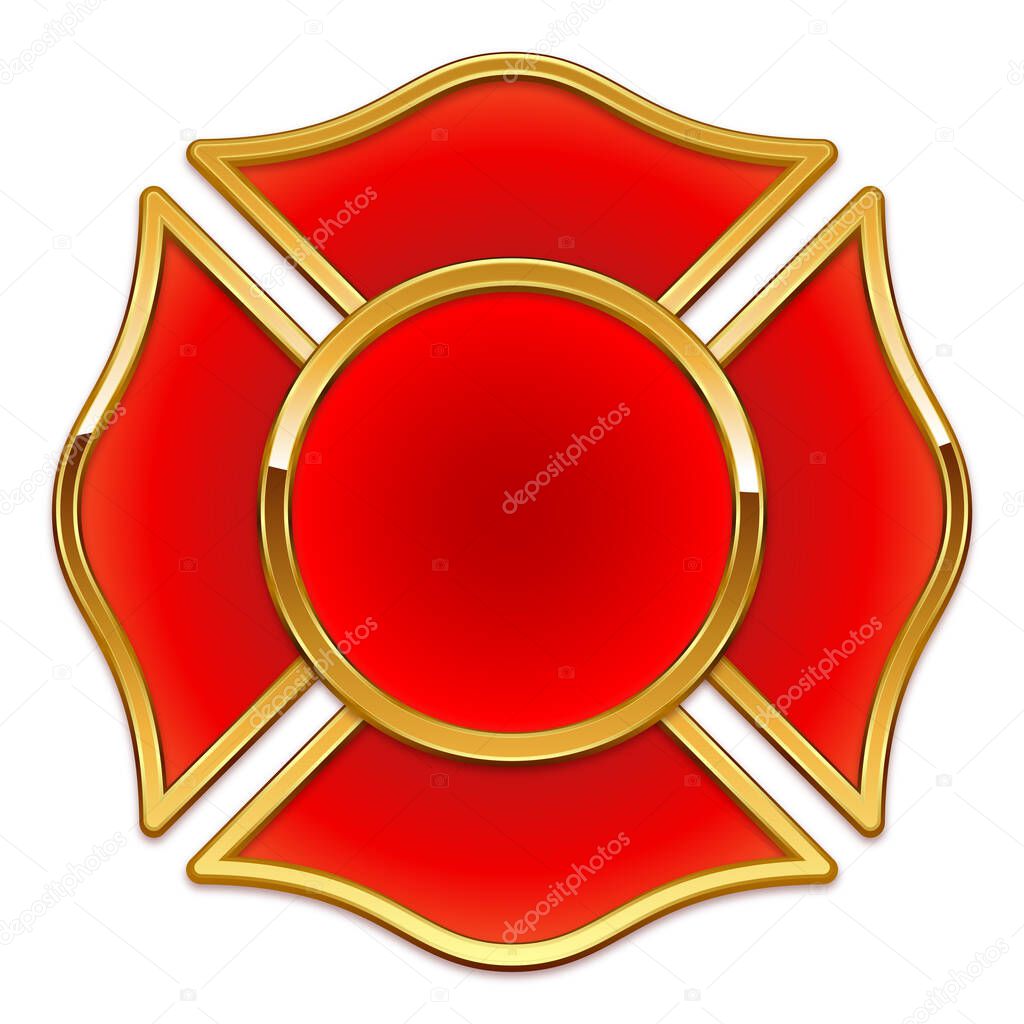 blank fire department logo base red and gold