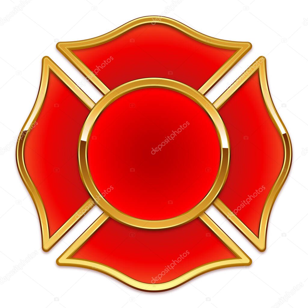 Blank fire department logo base red and gold