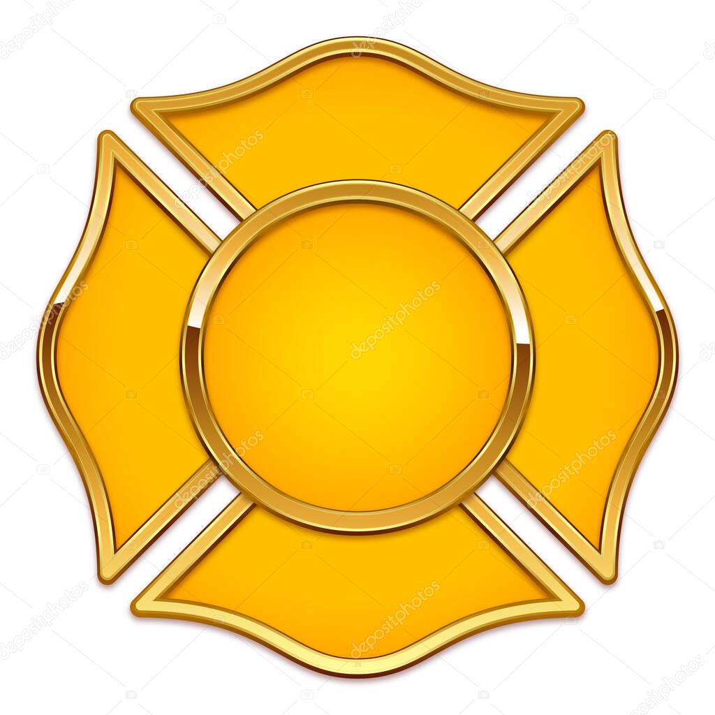 Blank fire department logo base yellow and gold