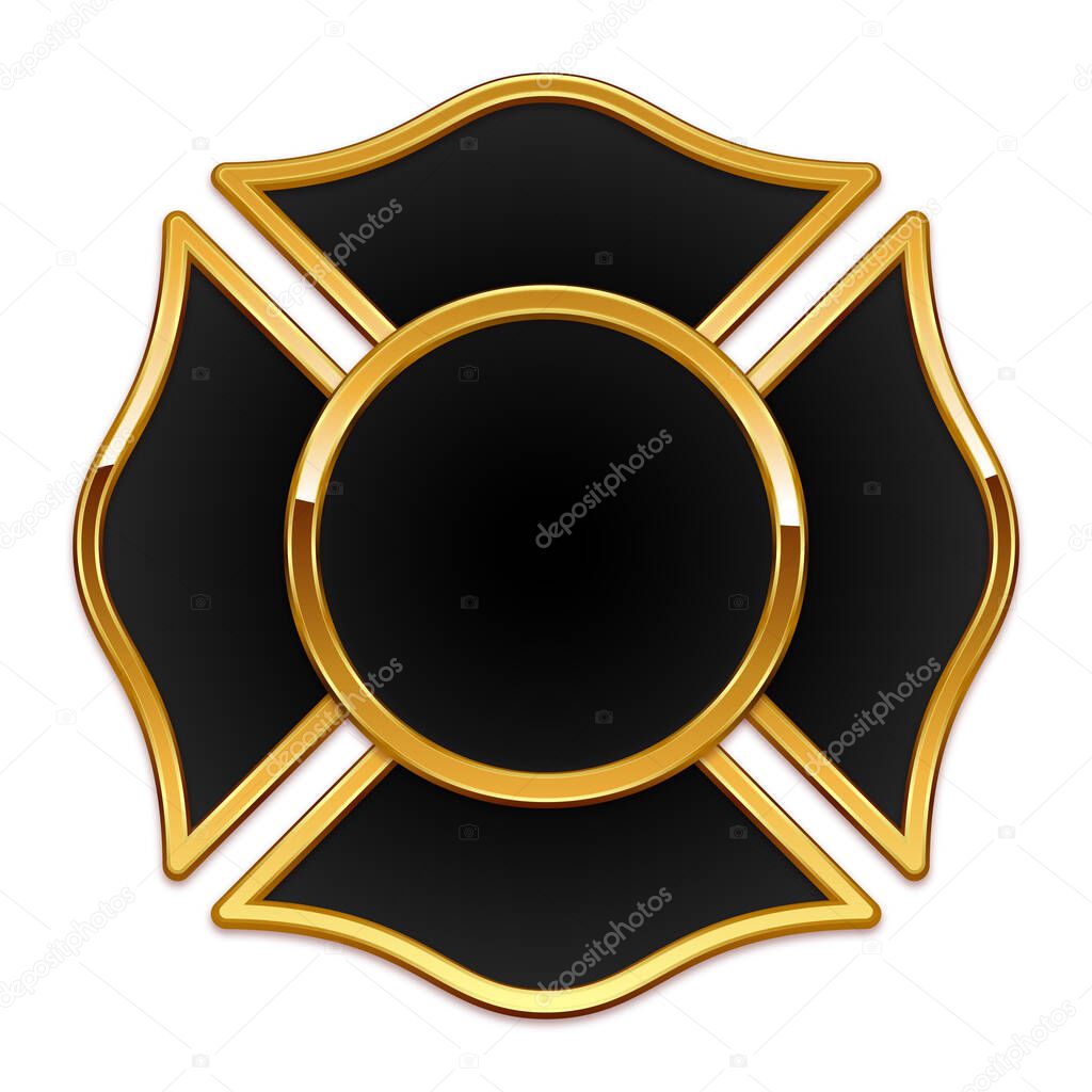 Blank fire department logo base black and gold