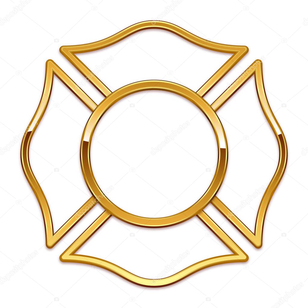 Blank fire department logo base gold trim only