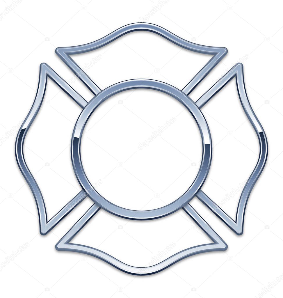 Blank fire department logo base chrome trim