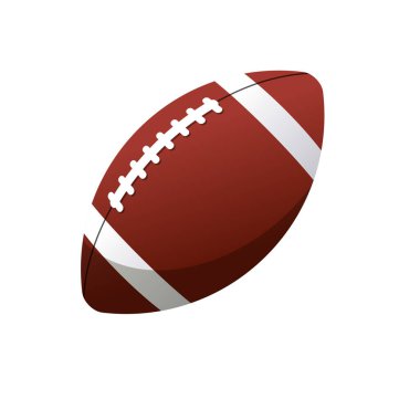 Amerikan futbolu gridiron topu simgesi