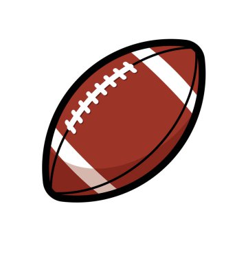 Basit Amerikan futbolu gridiron topu simgesi