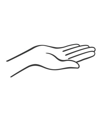 Basit açık el çizgisi