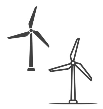 Basit rüzgar türbini simgeleri