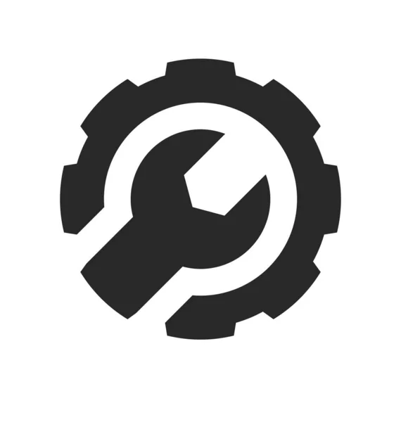 Logotipo Ícone Serviço Configurações Chave Engrenagem —  Vetores de Stock