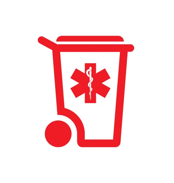 Einfache Medizinische Abfälle Symbol Logo Symbol Symbol — Stockvektor