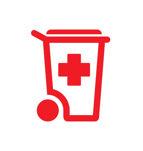 Umrisse Medizinischer Mülltonnen — Stockvektor