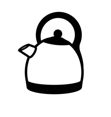 modern çaydanlık ana hatları simgesi