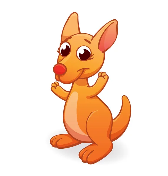 Bebê Bonito Canguru Joey Personagem Dos Desenhos Animados —  Vetores de Stock