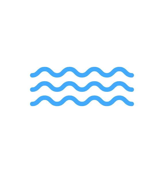 Απλό Εικονίδιο Σύμβολο Κύματος Νερού — Διανυσματικό Αρχείο