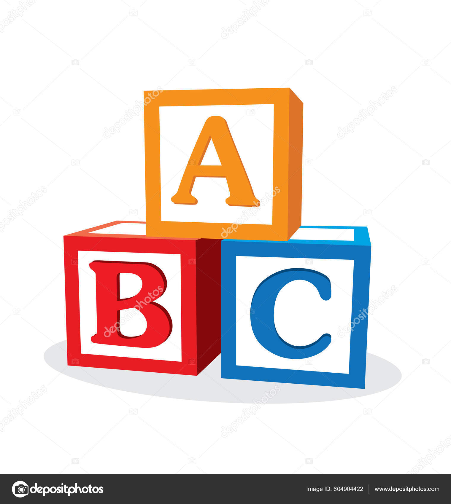 Childrens Abc Letter Blocks Stock Vector by ©MartyInkTank 604904422