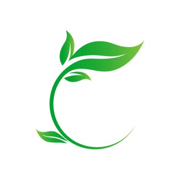 Daire şeklinde taze yeşil yaprak