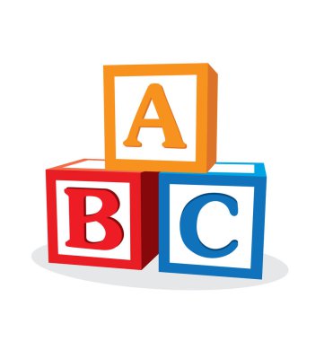 Çocuklar abc harf blokları