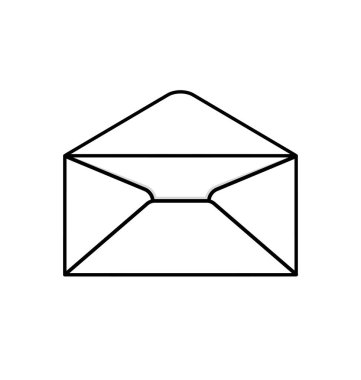 Basit açık mektup zarfı
